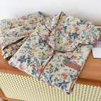 Wildflower-Patterned Classic Collar Pajama Set