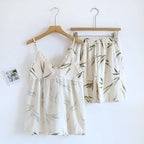 Conjunto de shorts de crepé para verano
