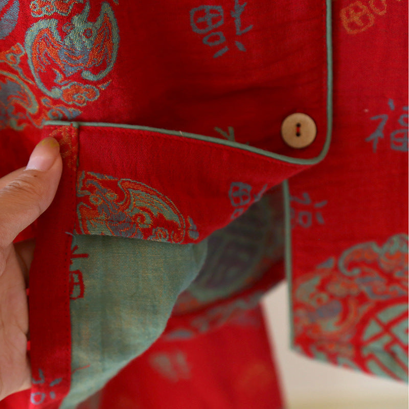 Conjunto de patrones étnicos rojos