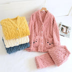 Conjunto de pijama largo de felpa adorable