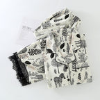 Conjunto de pijama de algodón con diseño de cebra