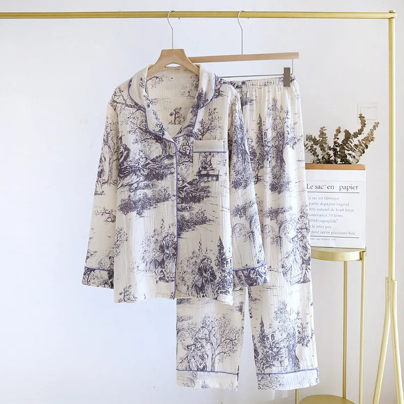 Conjunto de pijama de algodón con diseño especial