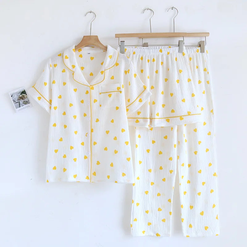 Conjunto de pijama de algodón adorable (3 piezas)